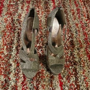Dark Silver Paris Hilton Shoes